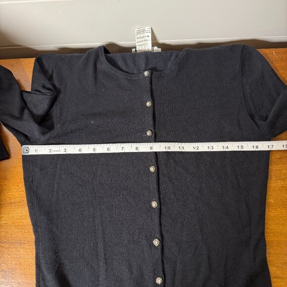 Gerard Darel Sweater Black Twin Set Tank & Button Cardigan Size T3 - Picture 11 of 13